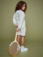 Reiss White 9-13 yrs SmileyWorld | Reiss Logo Sweatshirt Unisex Fit - Image 6 of 8