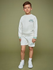 Reiss White 3-9 yrs SmileyWorld | Reiss Drawstring Shorts Unisex Fit - Image 1 of 8