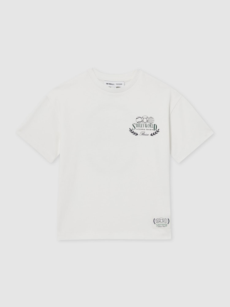 Reiss White 3-9 yrs SmileyWorld | Reiss Oversize T-Shirt - Image 2 of 6 Reiss White 3-9 yrs SmileyWorld | Reiss Oversize T-Shirt - Image 2 of 6
