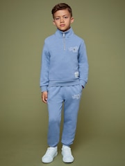 Reiss Blue 3-9 yrs SmileyWorld | Reiss Half-Zip Sweatshirt Unisex Fit - Image 1 of 6