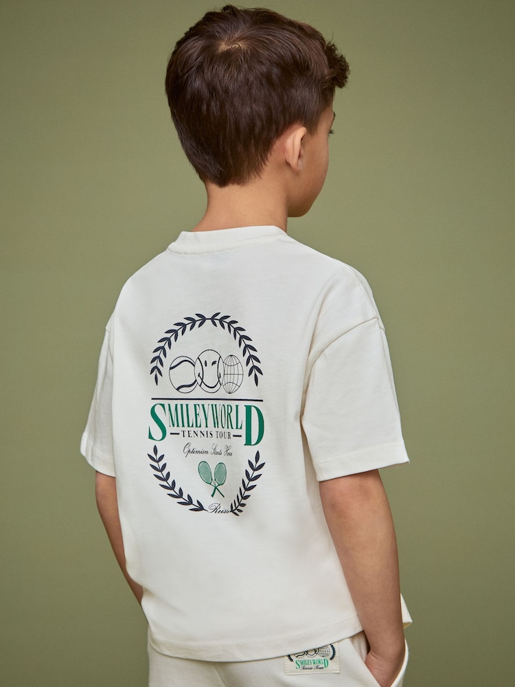 أبيض - تيشِرت واسع تشكيلة SmileyWorld من Reiss | Reiss - صورة 1 من 6
