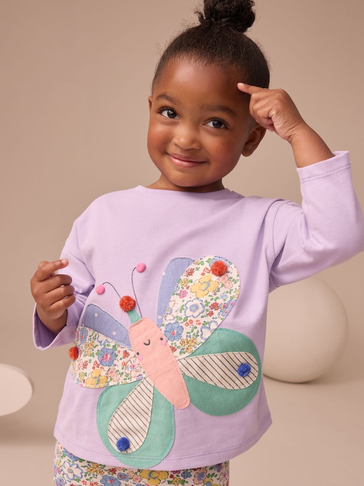 Purple/Pink Character Long Sleeve Tops 3 Pack (3mths-7yrs) - Image 10 of 10