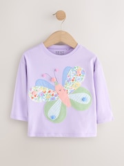 Purple/Pink Character Long Sleeve Tops 3 Pack (3mths-7yrs) - Image 2 of 10
