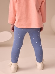 Floral/Navy Leggings 3 Pack (3mths-7yrs) - Image 3 of 10