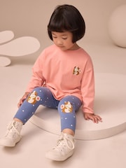 Floral/Navy Leggings 3 Pack (3mths-7yrs) - Image 4 of 10
