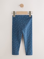 Floral/Navy Leggings 3 Pack (3mths-7yrs) - Image 8 of 10
