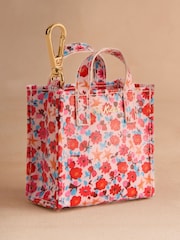 Cath Kidston Pink Star Ditsy Book Bag with Key Ring - Image 1 of 3