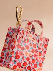 Cath Kidston Pink Star Ditsy Book Bag with Key Ring - Image 2 of 3