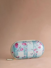 Cath Kidston Green Check Floral Glasses Case Purse - Image 1 of 3