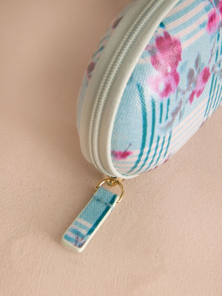 Cath Kidston Green Check Floral Glasses Case Purse - Image 3 of 3