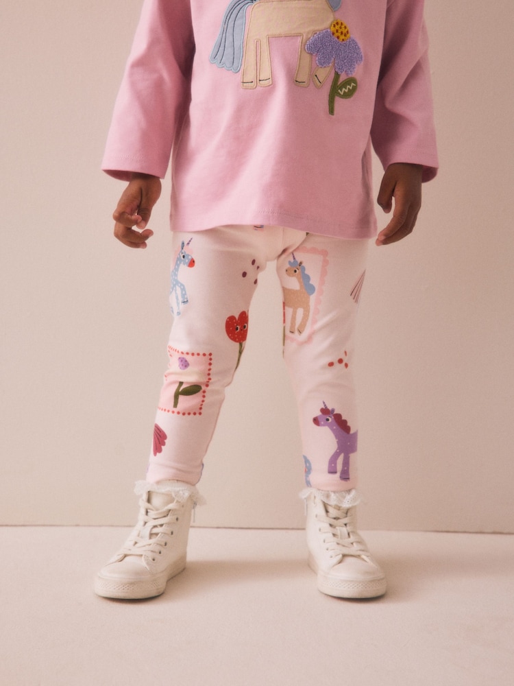 Pink Unicorn Leggings 3 Pack (3mths-7yrs) - Image 2 of 9