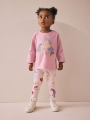 Pink Unicorn Leggings 3 Pack (3mths-7yrs) - Image 3 of 9