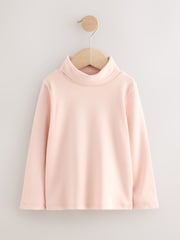 Pink/Cream Roll Neck Tops 3 Pack (3mths-7yrs) - Image 3 of 7