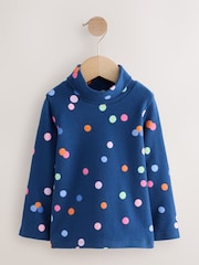 Pink/White/Blue Roll Neck Tops 3 Pack (3mths-7yrs) - Image 2 of 7