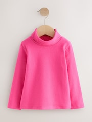 Pink/White/Blue Roll Neck Tops 3 Pack (3mths-7yrs) - Image 4 of 7