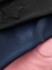 Black/Navy/Pink - Komplet 3 udobnih pajkic (3mes-7let) - Slika 6 iz 7