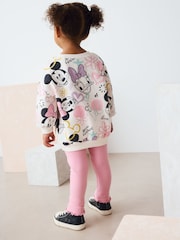 Pink Disney Minnie Mouse Long Sleeve Top and Leggings Set (3mths-7yrs) - Image 2 of 9