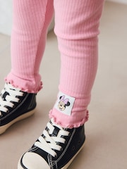 Pink Disney Minnie Mouse Long Sleeve Top and Leggings Set (3mths-7yrs) - Image 4 of 9