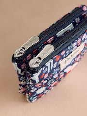 Cath Kidston Navy Polar Ditsy Double Zip Purse - Image 2 of 3