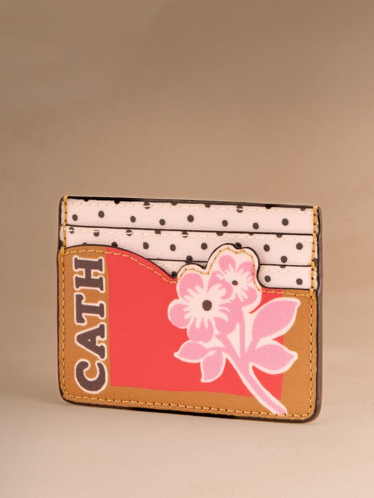 Cath Kidston Red Retro Floral Card Holder - Image 2 of 3