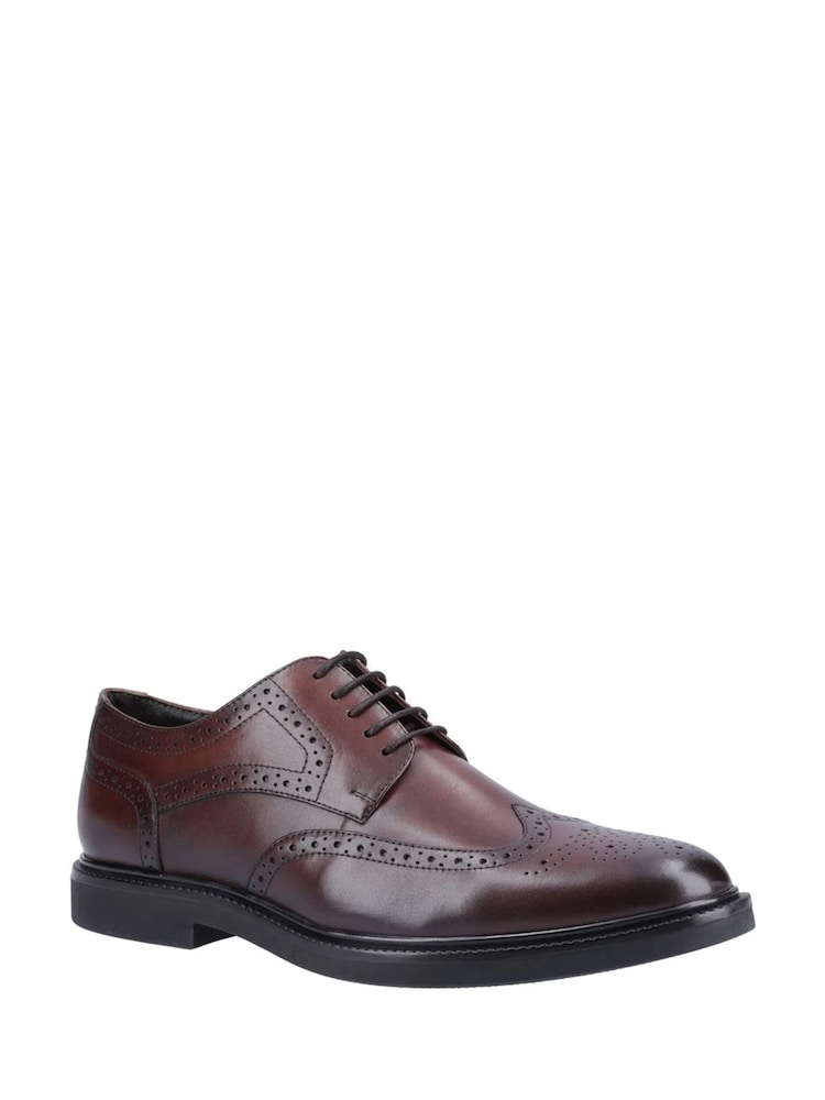 Hush Puppies Brown Kingston Brogue Shoes - Image 4 of 4