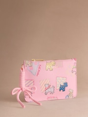 Cath Kidston Pink Teddy Dog Zip-Up Purse - Image 1 of 3