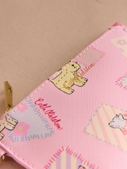 Cath Kidston Pink Teddy Dog Zip-Up Purse - Image 2 of 3