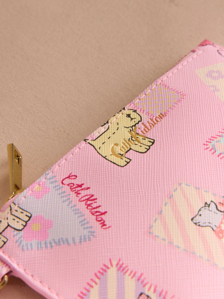 Cath Kidston Pink Teddy Dog Zip-Up Purse - Image 2 of 3