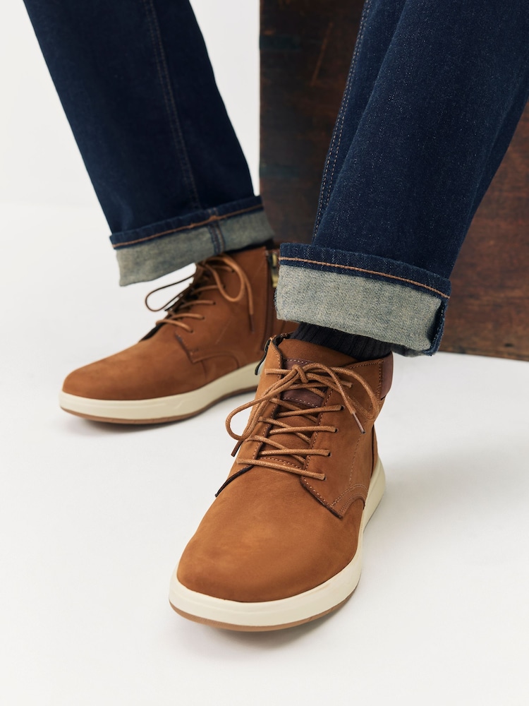 Hush Puppies Red/White Check Chukka Boots - Image 1 of 8 Hush Puppies Red/White Check Chukka Boots - Image 1 of 8