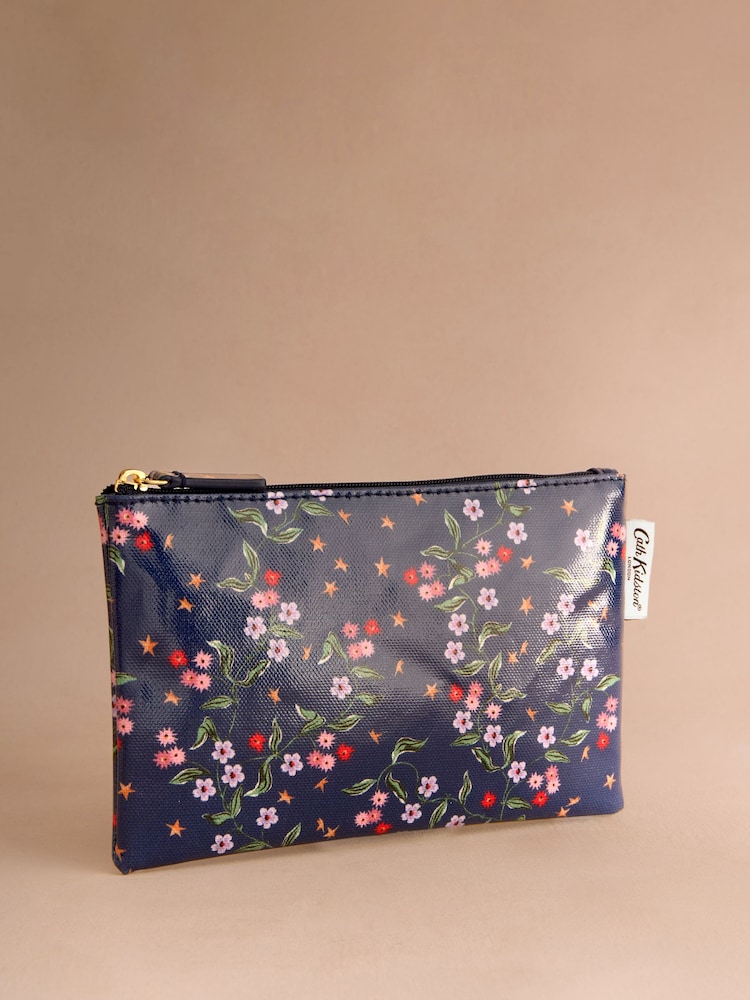 Cath Kidston Navy Star Sprig Zip-Up Purse - Image 1 of 3