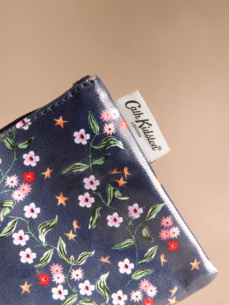 Cath Kidston Navy Star Sprig Zip-Up Purse - Image 2 of 3