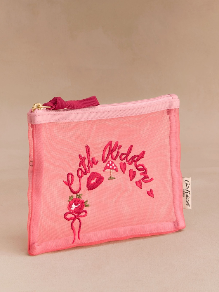 Cath Kidston Pink Mesh Pouch - Image 1 of 3