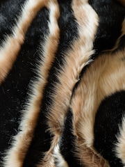 Rockett St George Multi Jacquard Faux Fur Throw - Image 4 of 5