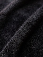 Rockett St George Black Luxe Faux Fur Slogan Throw - Image 3 of 5