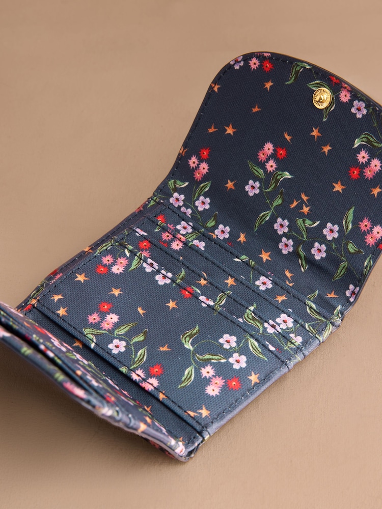 Cath Kidston Navy Sprig Folding Star Folding Wallet - Image 2 of 3