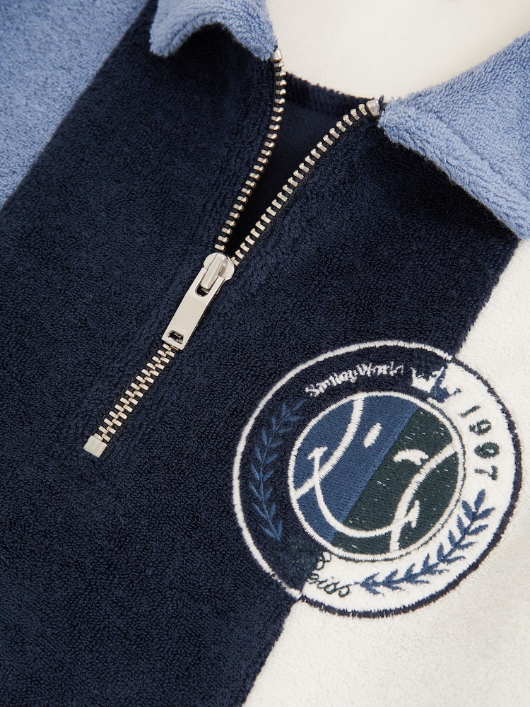 Reiss Blue 13-14 yrs SmileyWorld | Reiss Towel Polo Shirt - Image 5 of 5