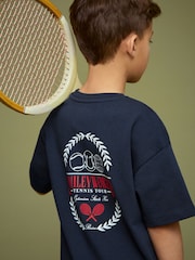 Reiss Navy 13-14 yrs SmileyWorld | Reiss Oversize T-Shirt - Image 2 of 5