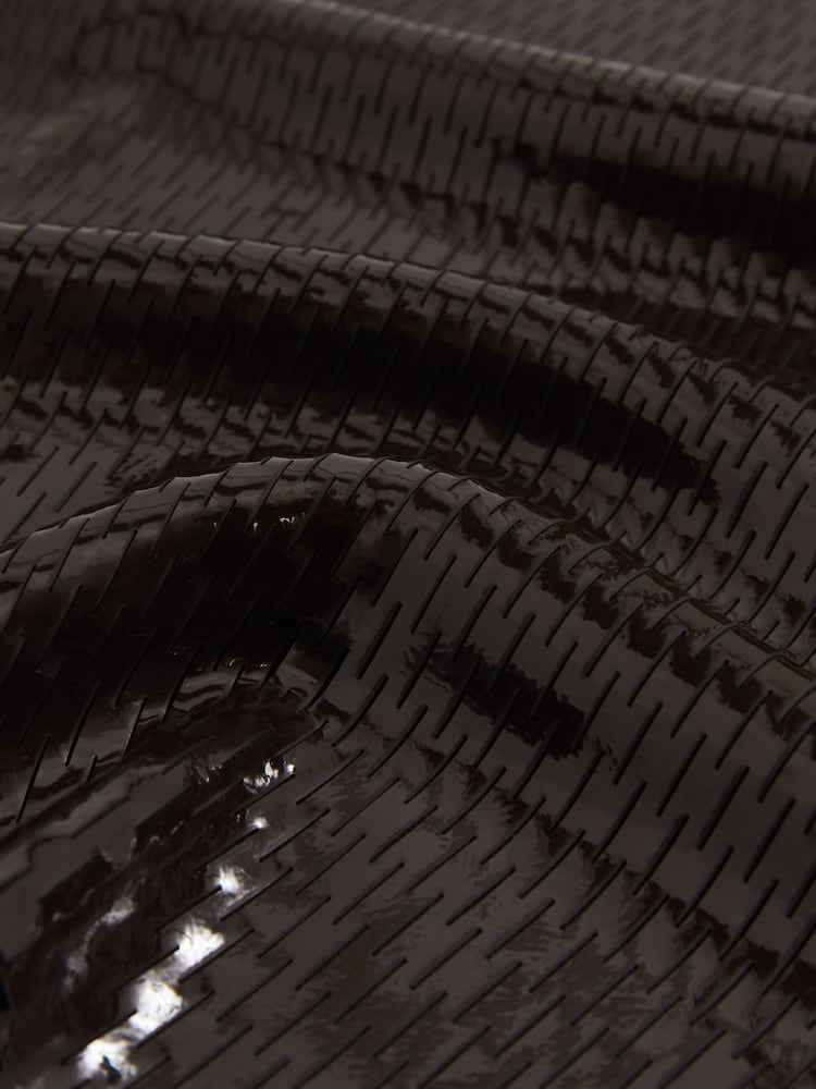 Reiss Chocolate Raye Atelier Laser-Cut Pencil Skirt - Image 5 of 5