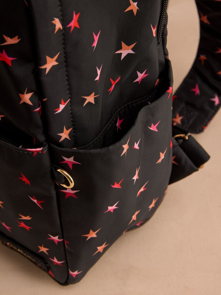 Cath Kidston Black Folding Star Ditsy Compact Backpack - Image 4 of 4 Cath Kidston Black Folding Star Ditsy Compact Backpack - Image 4 of 4
