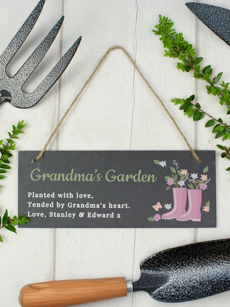 Personalised Slate Garden Sign by PMC - Image 1 of 3