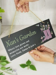 Personalised Slate Garden Sign by PMC - Image 2 of 3