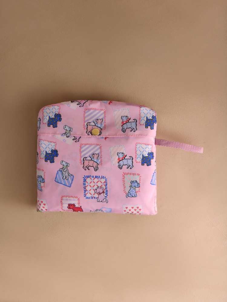 Cath Kidston Pink Teddy Dog Foldaway Backpack - Image 4 of 4 Cath Kidston Pink Teddy Dog Foldaway Backpack - Image 4 of 4