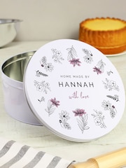 Personalised Wild Flowers Cake Tin by PMC - Image 2 of 3