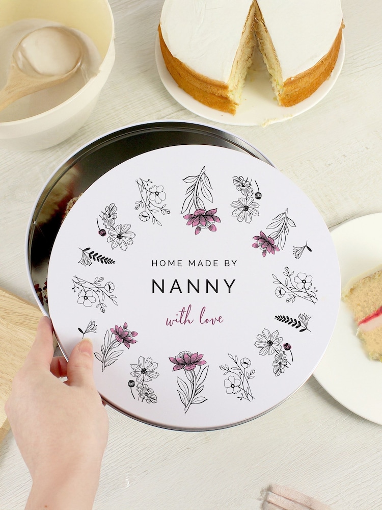 Personalised Wild Flowers Cake Tin by PMC - Image 3 of 3