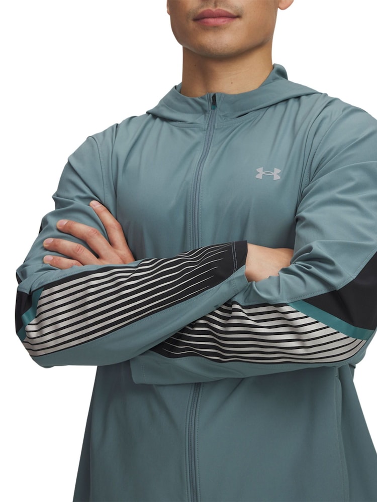 Under Armour Blue Velociti Storm Hooded Jacket - Image 3 of 3
