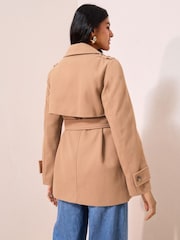 Friends Like These Camel Mid Length Belted Trench Coat - Image 4 of 4