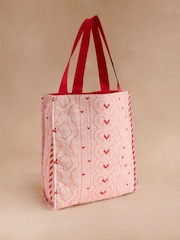 Cath Kidston Pink Knit Print Book Bag - Image 1 of 4