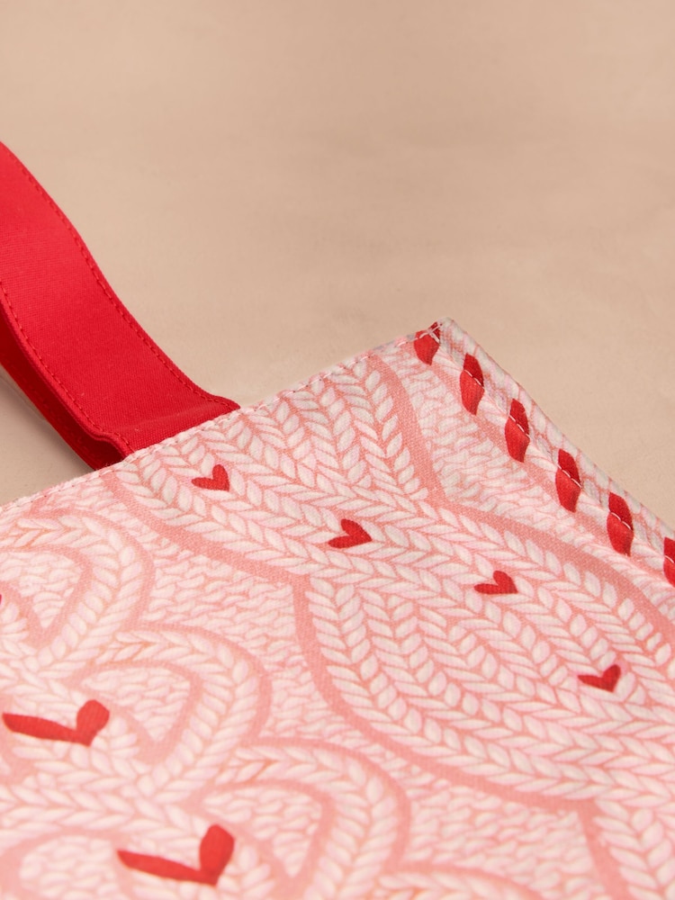 Cath Kidston Pink Knit Print Book Bag - Image 4 of 4