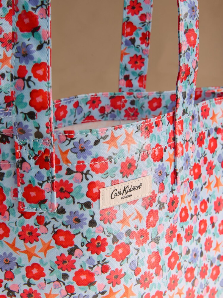 Cath Kidston Blue Folding Star Ditsy Large Book Bag - Image 2 of 3 Cath Kidston Blue Folding Star Ditsy Large Book Bag - Image 2 of 3