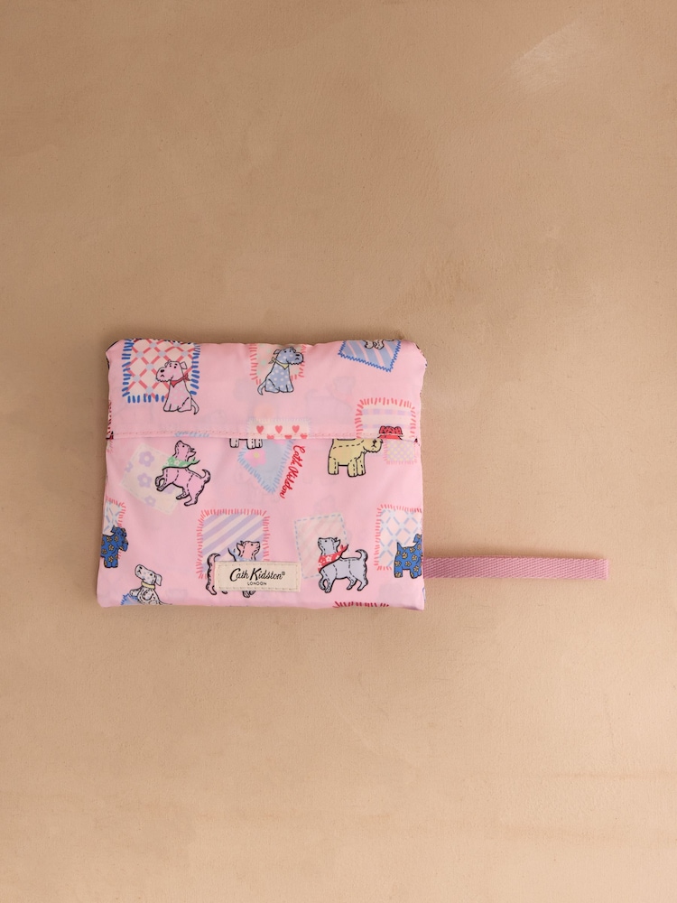 Cath Kidston Pink Teddy Dog Large Foldaway Tote Bag - Image 4 of 4 Cath Kidston Pink Teddy Dog Large Foldaway Tote Bag - Image 4 of 4